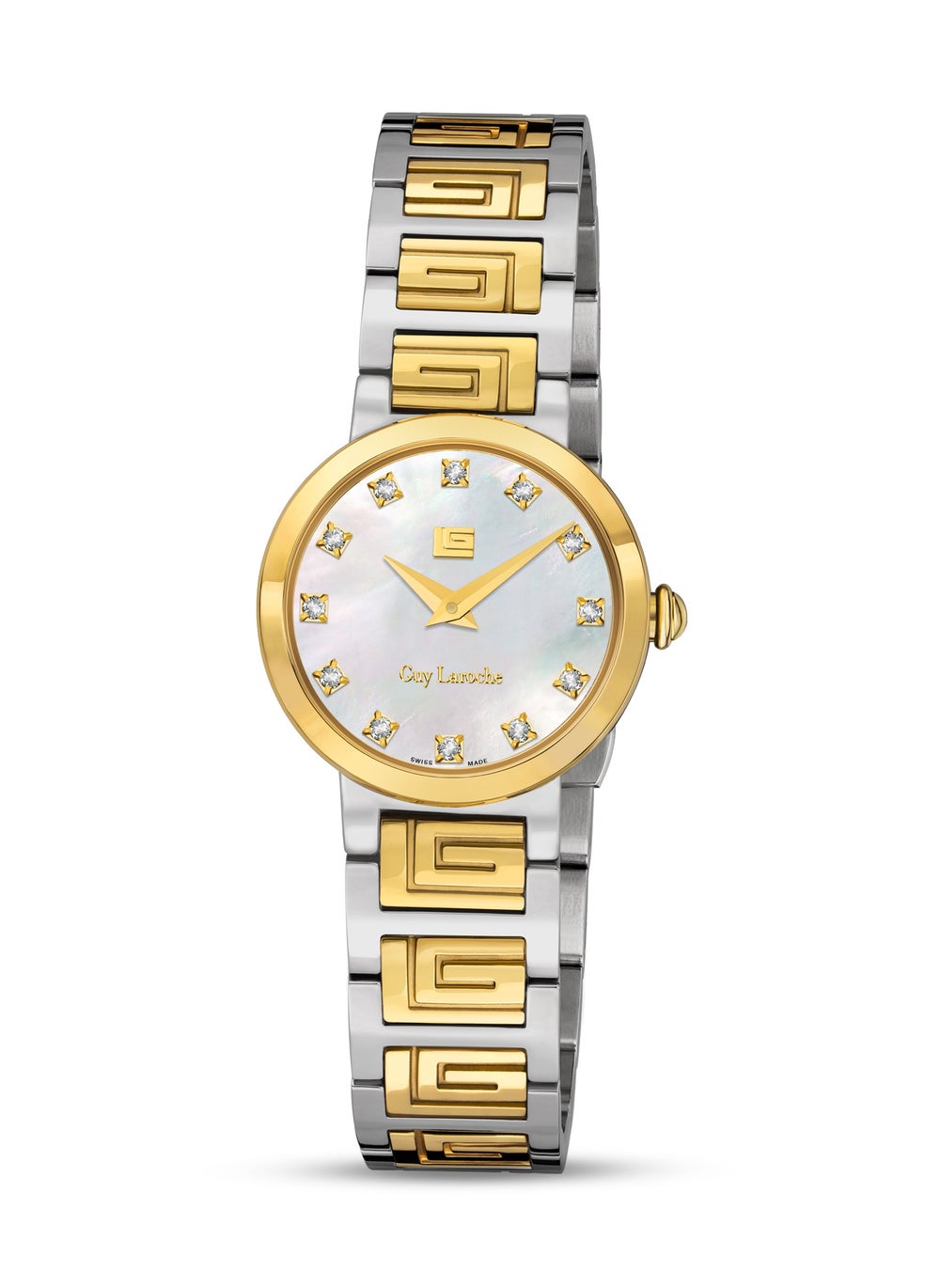 buy-guy-laroche-ariane-women-s-25mm-swiss-made-watch-with-two-toned-bracelet-white-mother-of-pearl-dial_aar