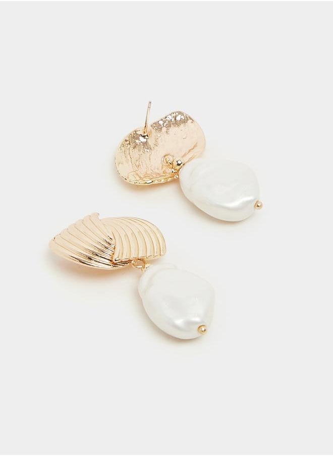 buy-styli-textured-pearl-drop-earrings_c85