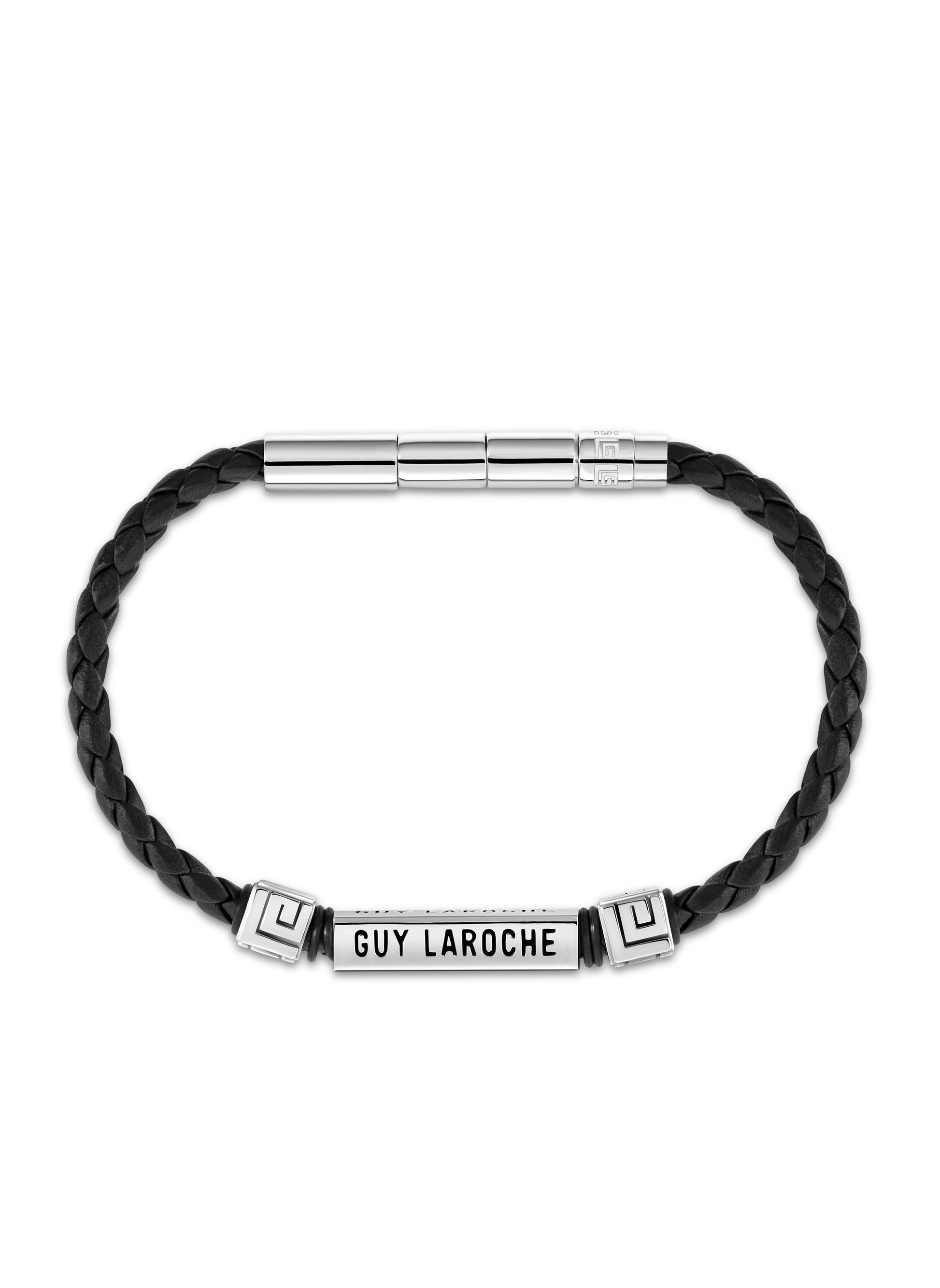 buy-guy-laroche-jean-black-leather-and-stainless-steel-bracelet_jwg