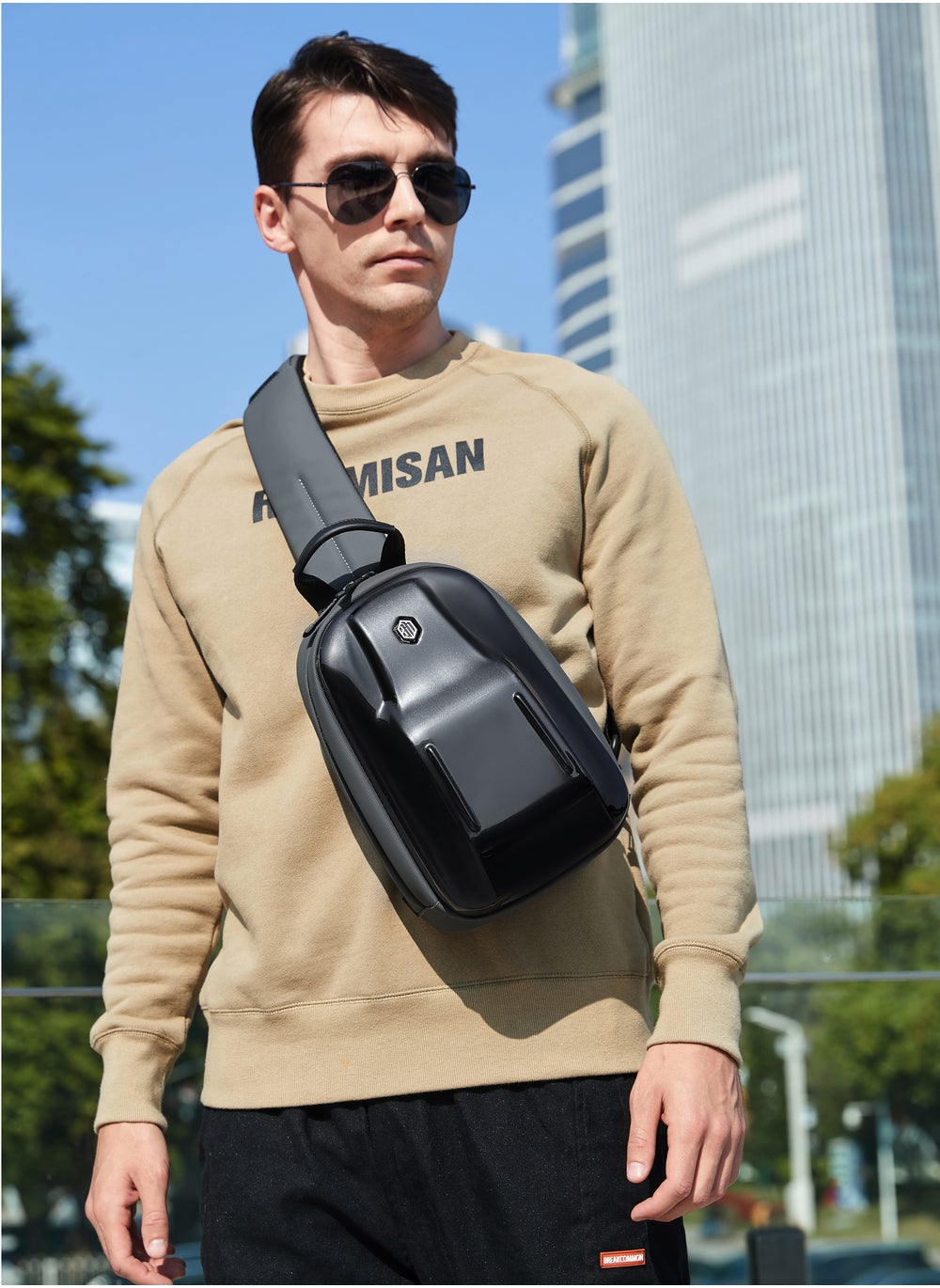 buy-arctic-hunter-glossy-hard-shell-sling-bag-water-resistant-anti-theft-unisex-cross-body-shoulder-bag-for-travel-business-casual-xb00551-grey_w8y