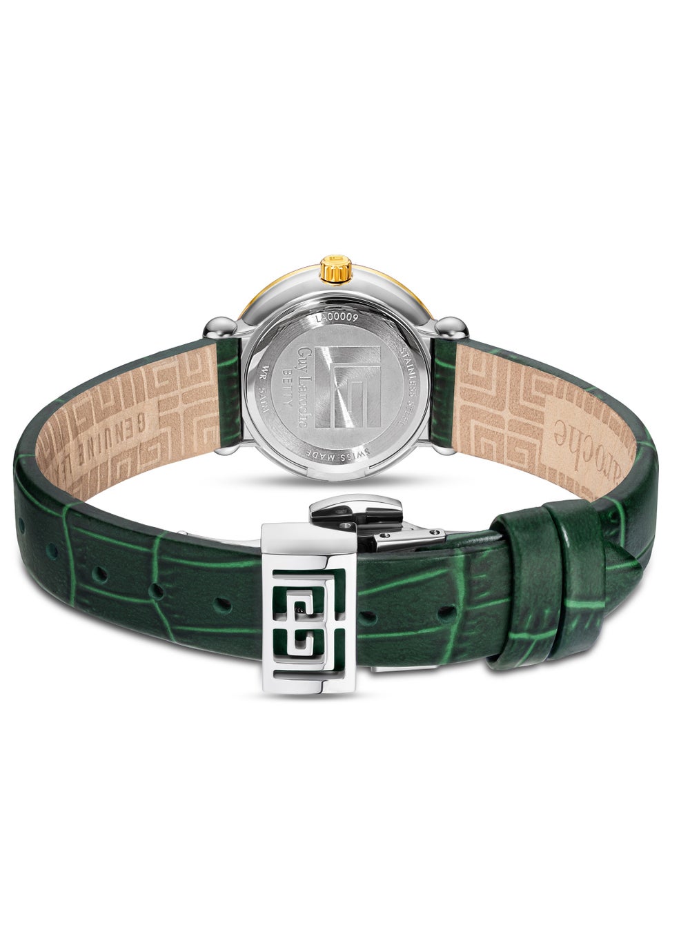 buy-guy-laroche-betty-watch-for-women-with-green-genuine-leather-strap-25-mm-5-atm_441