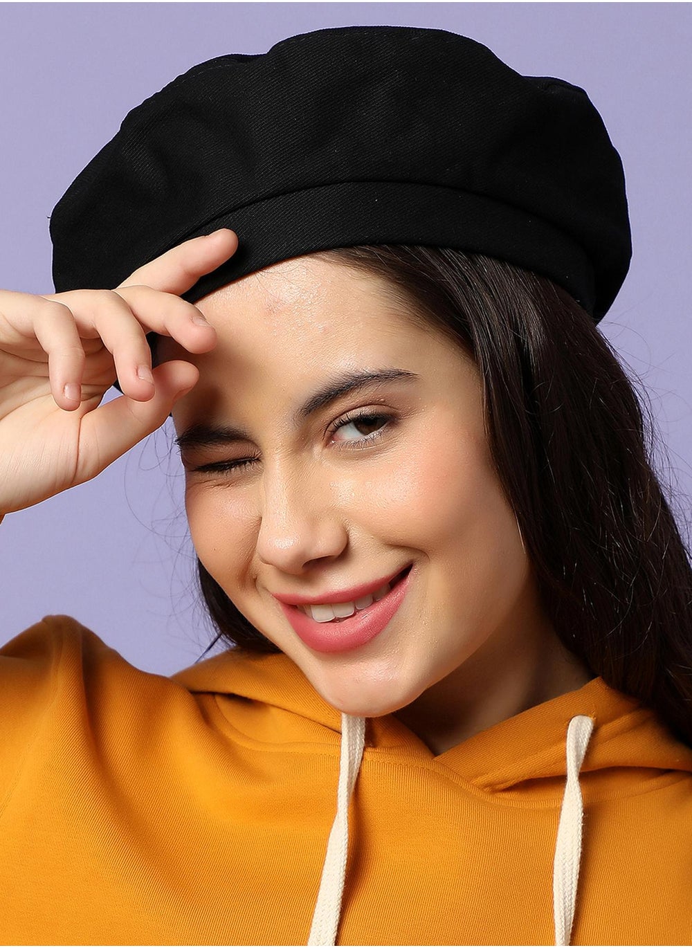 buy-haute-sauce-black-solid-beret-hat_x35