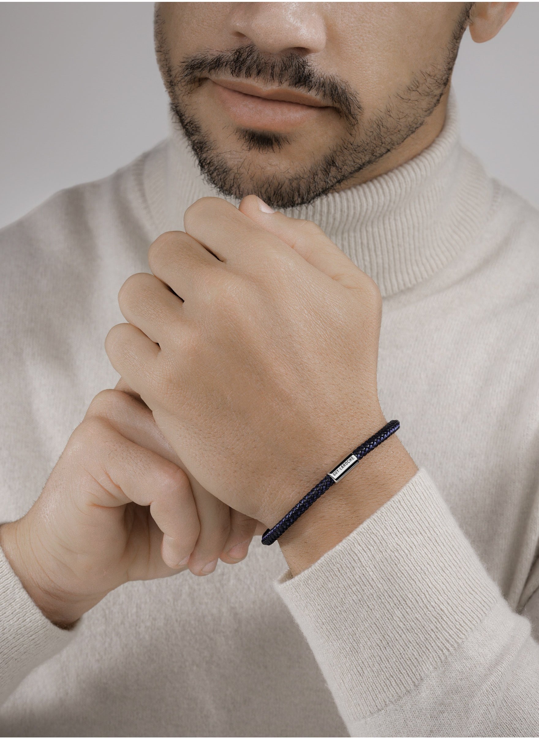 buy-guy-laroche-pierre-blue-cord-bracelet-for-men_dy4