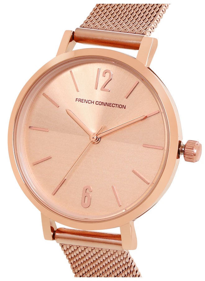 buy-french-connection-women-s-watch-with-rose-gold-stainless-steel-mesh-bracelet_74p
