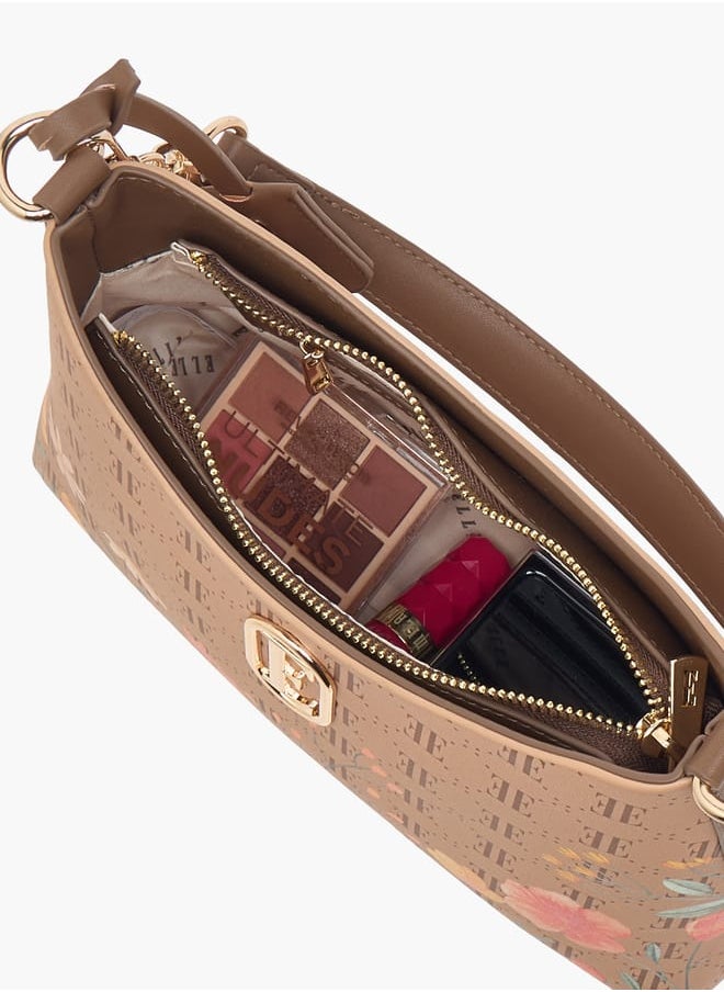 buy-elle-women-monogram-print-shoulder-bag-with-zip-closure-and-adjustable-strap_sa5