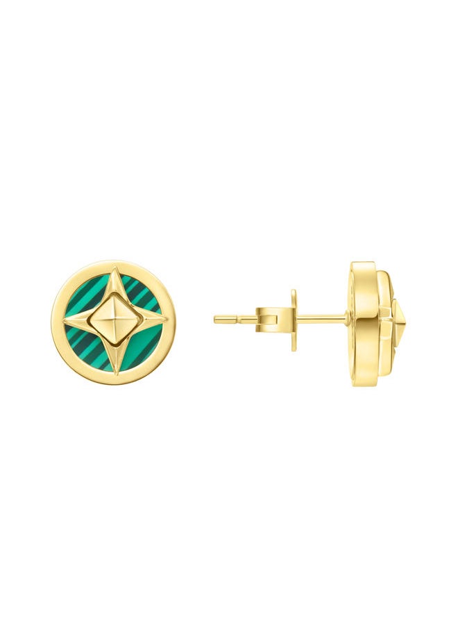 buy-police-lucky-star-earring-for-women-gold-plating-with-malachite_sjp