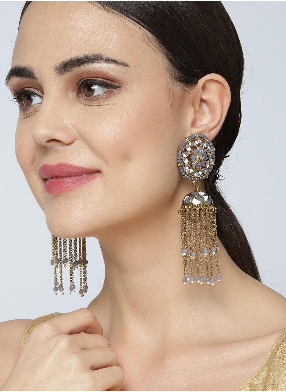buy-priyaasi-grey-enamelled-stone-studded-beaded-dome-shaped-jhumkas_9md
