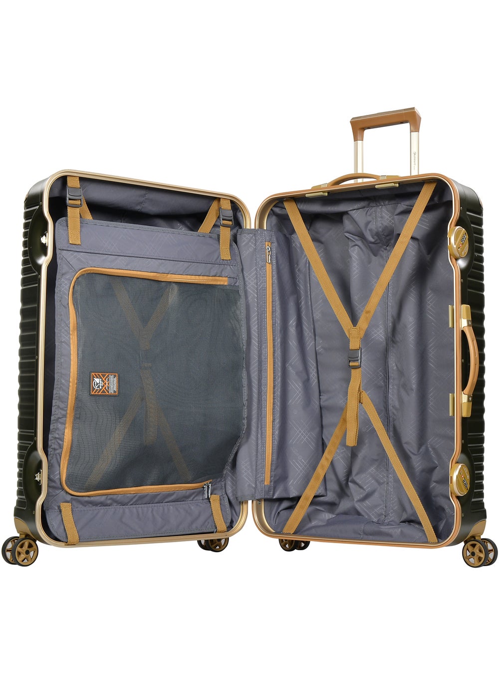 buy-eminent-hard-case-travel-bags-makrolon-polycarbonate-gold-jetstream-aluminum-frame-luggage-zipper-less-suitcase-extra-corner-protection-double-tsa-lock-e9r1-carry-on-20-inch-dark-olive_mvm