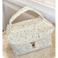 Water Green Daisy Chic Travel Makeup Bag