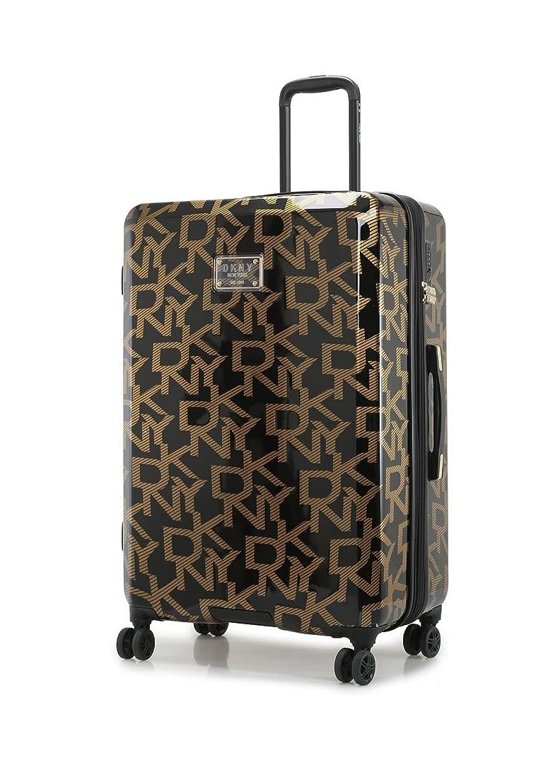 buy-dkny-dkny-deco-signature-hardside-luggage-on-wheels-for-unisex-ultra-lightweight-abs-on-with-spinner-double-wheels-4-color-black-gold_m87