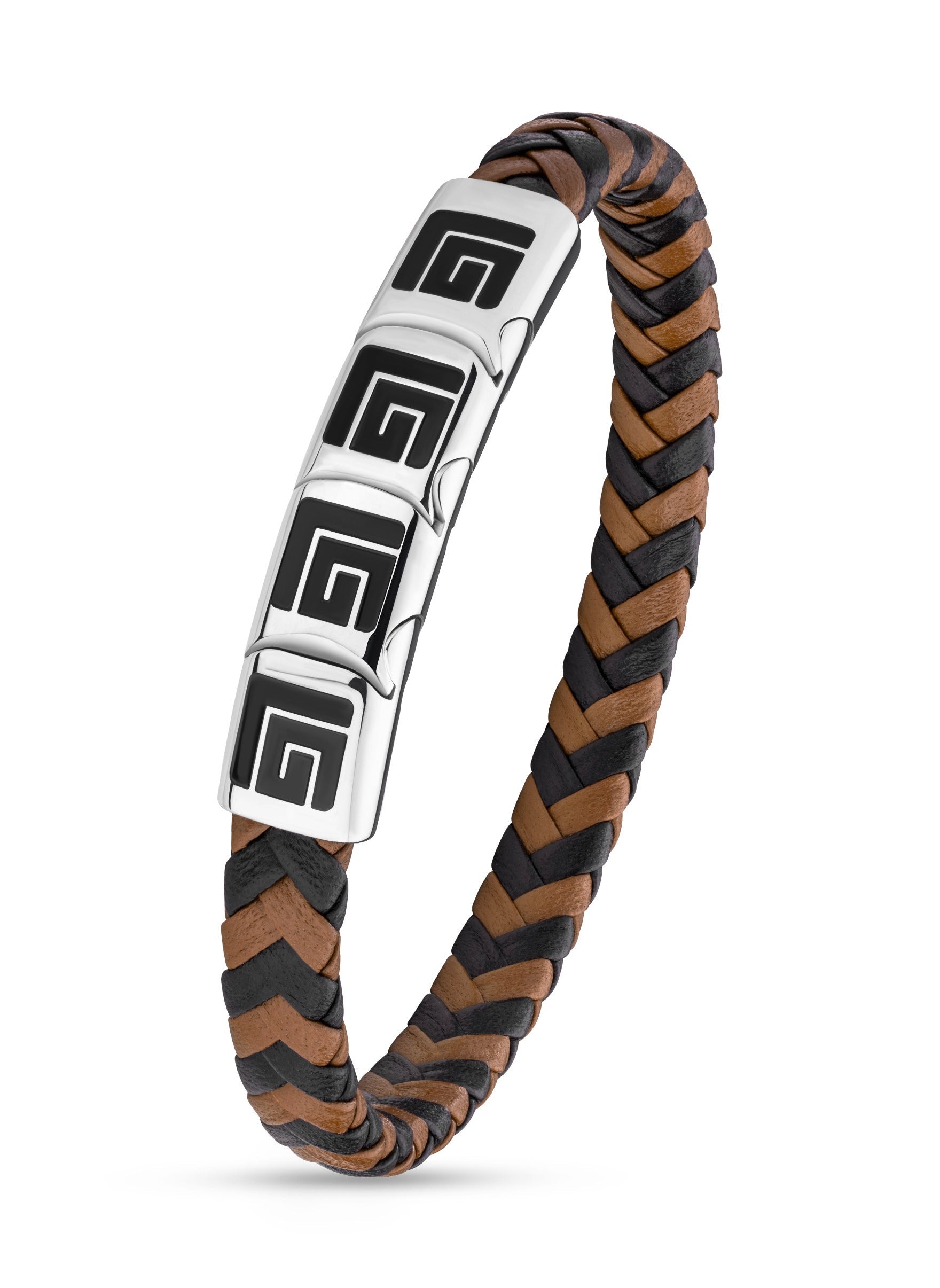 buy-guy-laroche-adam-black-and-brown-braided-bracelet-for-men_aff