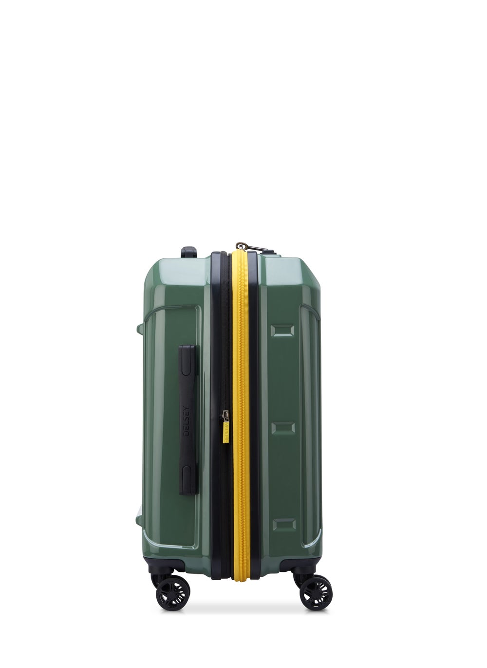buy-delsey-paris-rempart-55cm-hardcase-expandable-4-double-wheel-flex-cabin-luggage-trolley-case-army-glossy-218180113_bid
