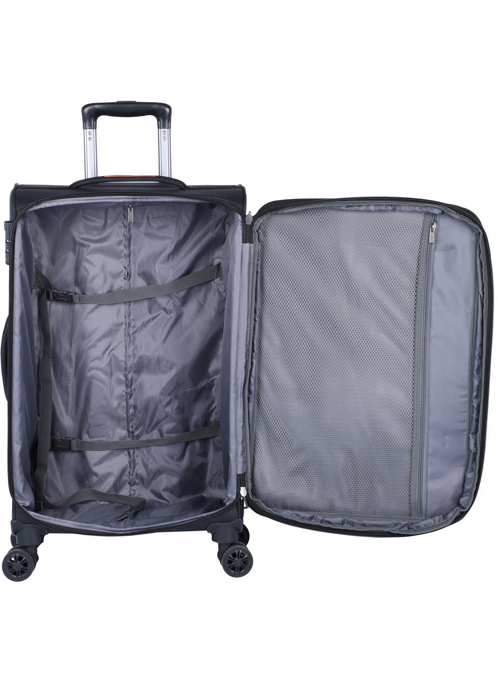 buy-eminent-unisex-soft-travel-bag-large-luggage-trolley-polyester-lightweight-expandable-4-double-spinner-wheeled-suitcase-with-3-digit-tsa-lock-e751-black_dhs