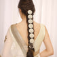 Gold-Plated & White Kundan-Studded Pearl Choti