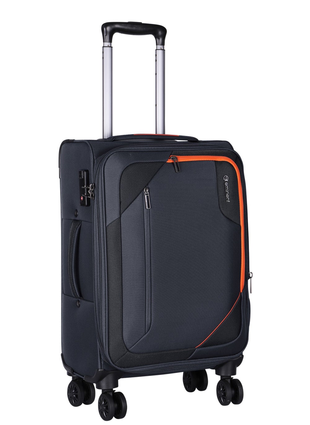 buy-eminent-expandable-luggage-trolley-bag-soft-suitcase-for-unisex-travel-polyester-shell-lightweight-with-tsa-lock-double-spinner-wheels-e765sz-carry-on-20-inch-black_zi1