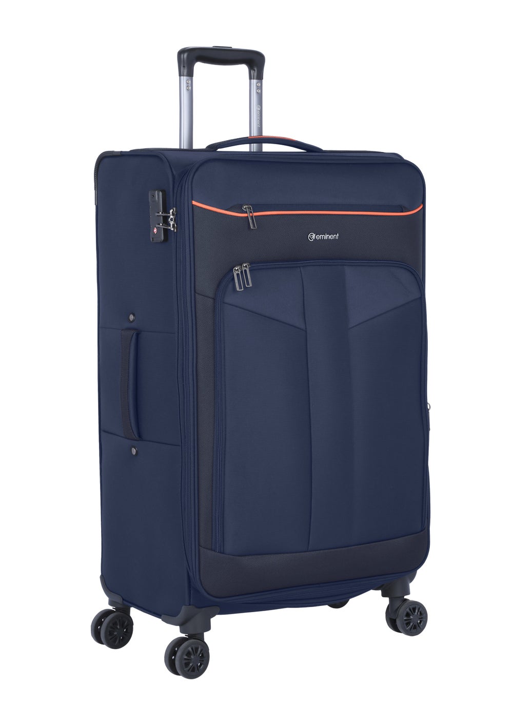 buy-eminent-unisex-soft-travel-bag-medium-luggage-trolley-polyester-lightweight-expandable-4-double-spinner-wheeled-suitcase-with-3-digit-tsa-lock-e788-navy-blue_nfn
