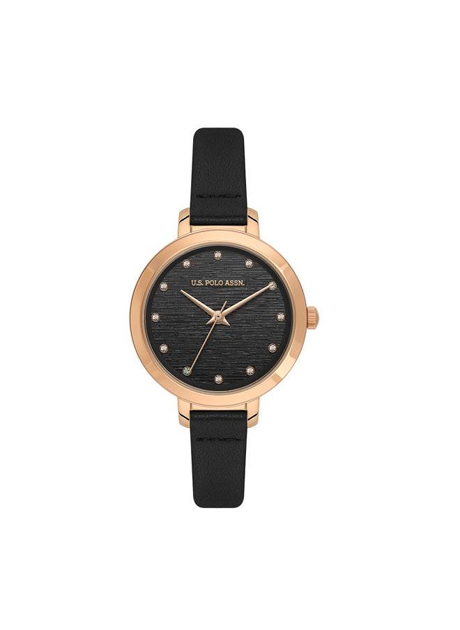 buy-u-s-polo-assn-stile-31mm-women-s-watch-with-black-dial-leather-strap_li2