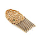 Twin Peacock Gold & Pink Embellished Comb Pin