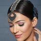 Elegant Oxidised Ghungaroo Maang Tikka with Silver Detail
