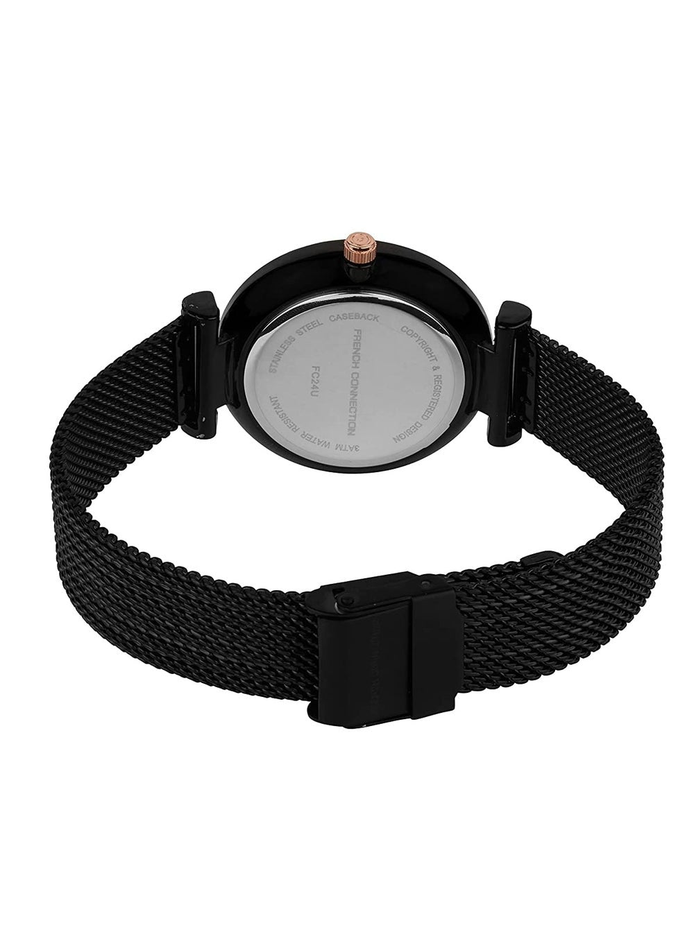 buy-french-connection-36mm-quartz-women-s-watch-with-blue-dial-black-stainless-steel-bracelet_agh