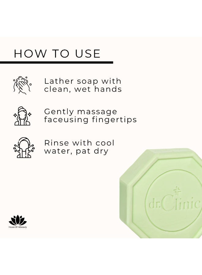 buy-dr-clinic-dr-clinic-prebiotic-soap-for-oily-skin-green-tea-collagen-vitamin-c-oil-control-pore-cleansing-brightening-refreshing-daily-cleansing-bar-100g_bhn