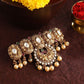 Elegant Gold-Toned Red Beaded French Barrette