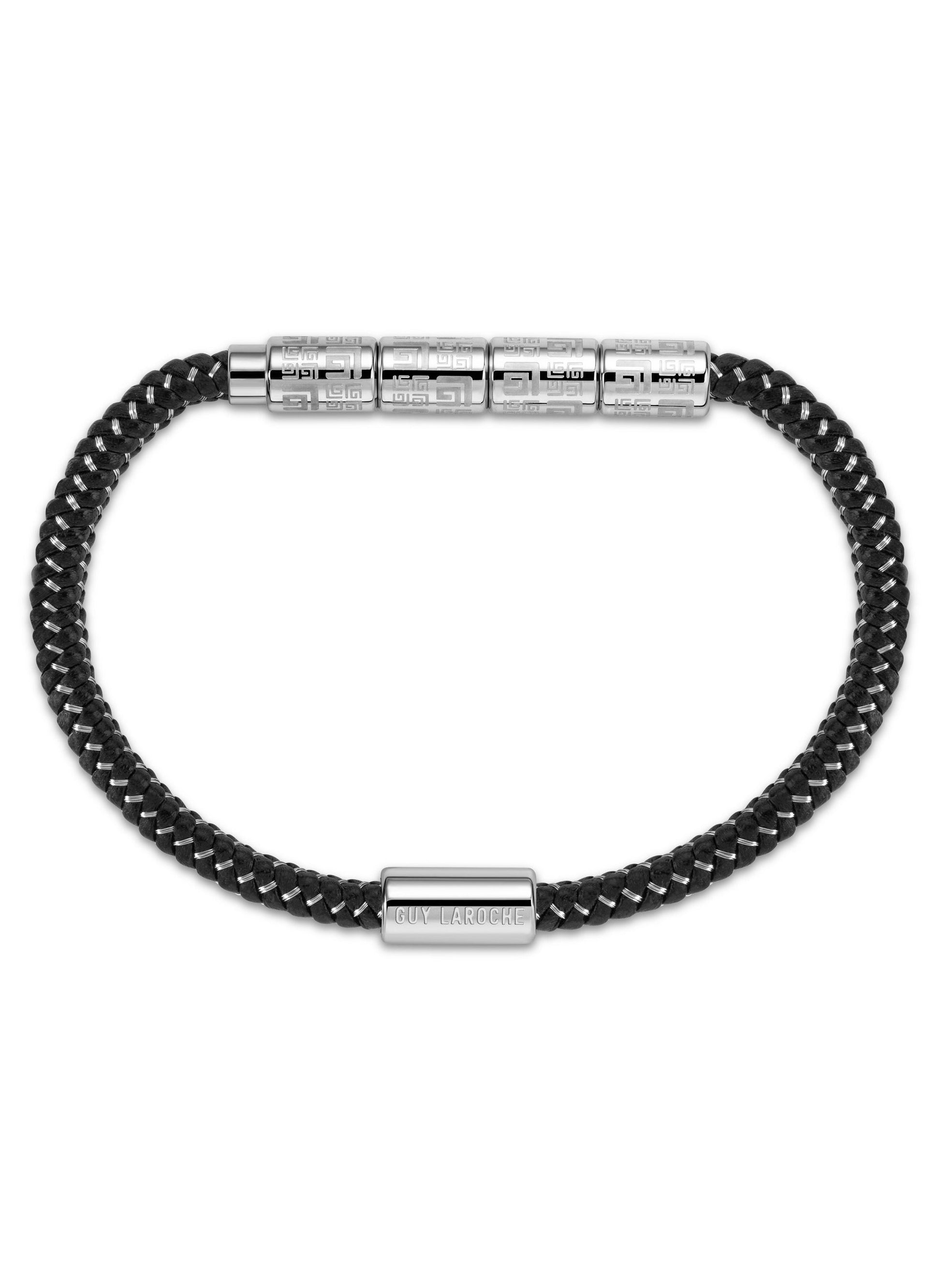 buy-guy-laroche-pierre-black-cord-bracelet-for-men_zcy