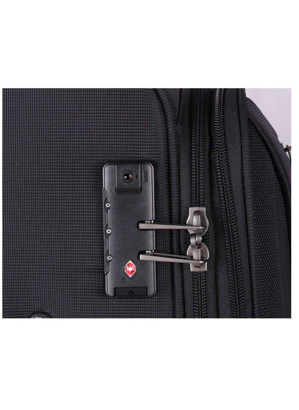 buy-eminent-unisex-soft-travel-bag-medium-luggage-trolley-polyester-lightweight-expandable-4-double-spinner-wheeled-suitcase-with-3-digit-tsa-lock-e751-black_j01