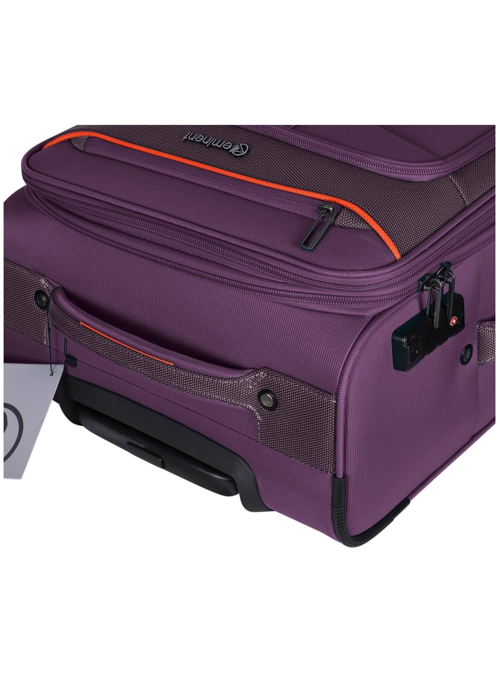 buy-eminent-unisex-soft-travel-bag-medium-luggage-trolley-polyester-lightweight-expandable-4-double-spinner-wheeled-suitcase-with-3-digit-tsa-lock-e788-purple_mo5