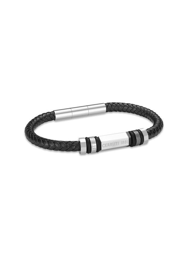 buy-cerruti-1881-narciso-two-tone-silver-and-black-leather-bracelet_gnz