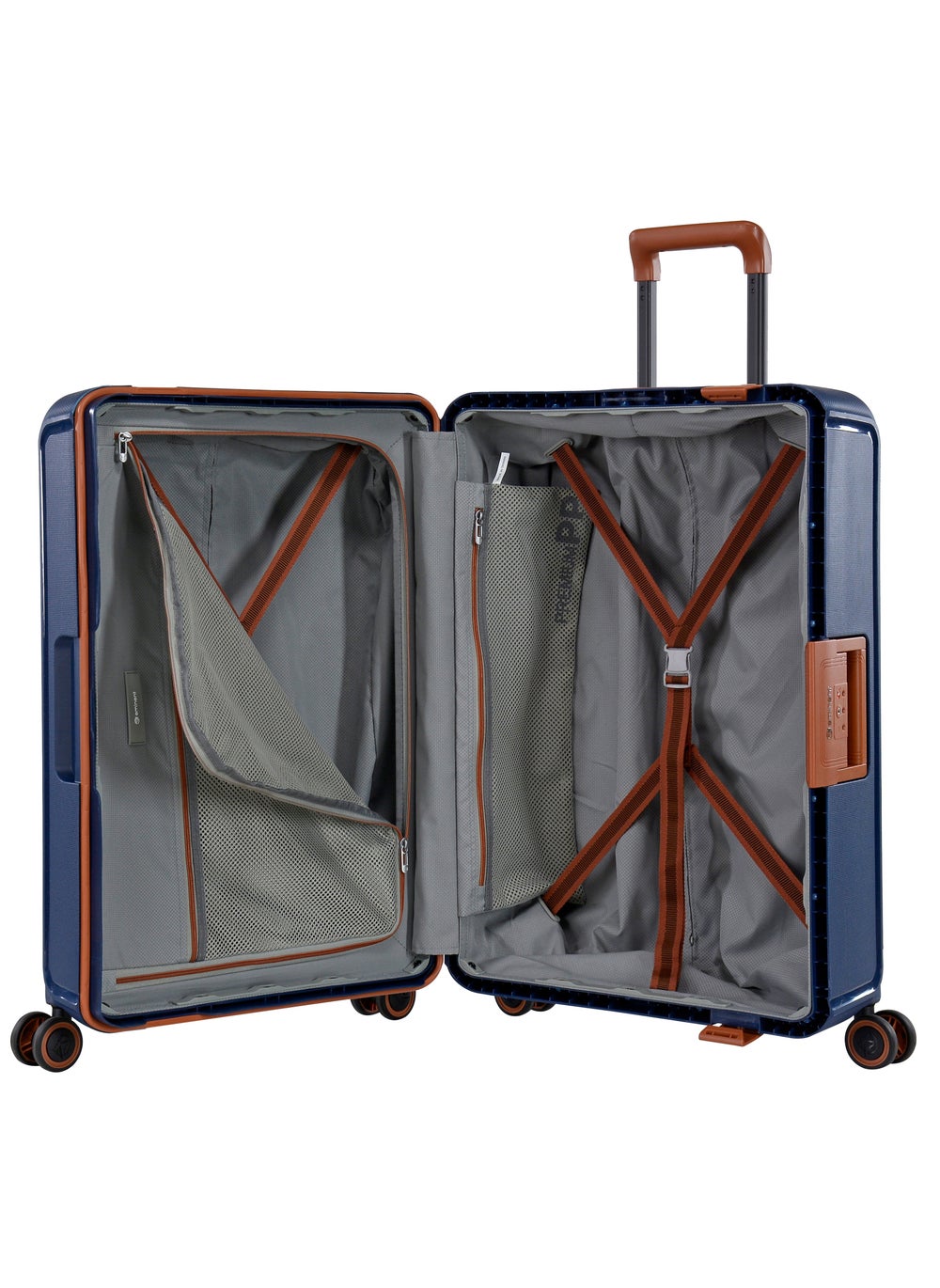 buy-eminent-vertica-hard-case-travel-bag-medium-luggage-trolley-polypropylene-lightweight-suitcase-4-quiet-double-spinner-wheels-with-tsa-lock-b0006-dark-blue-brown-trim_imu