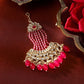 Elegant Kundan-Studded Pink & Gold Jhumar Passa