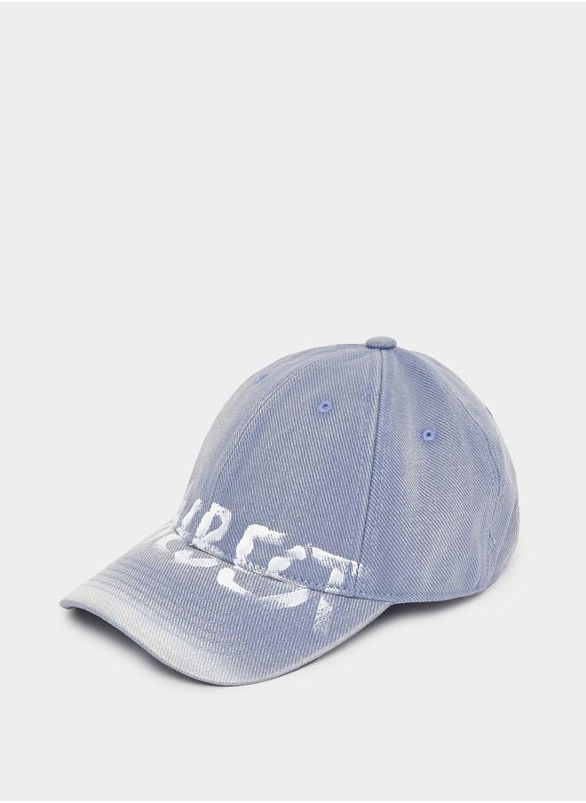 buy-styli-slogan-print-denim-look-baseball-cap_t58