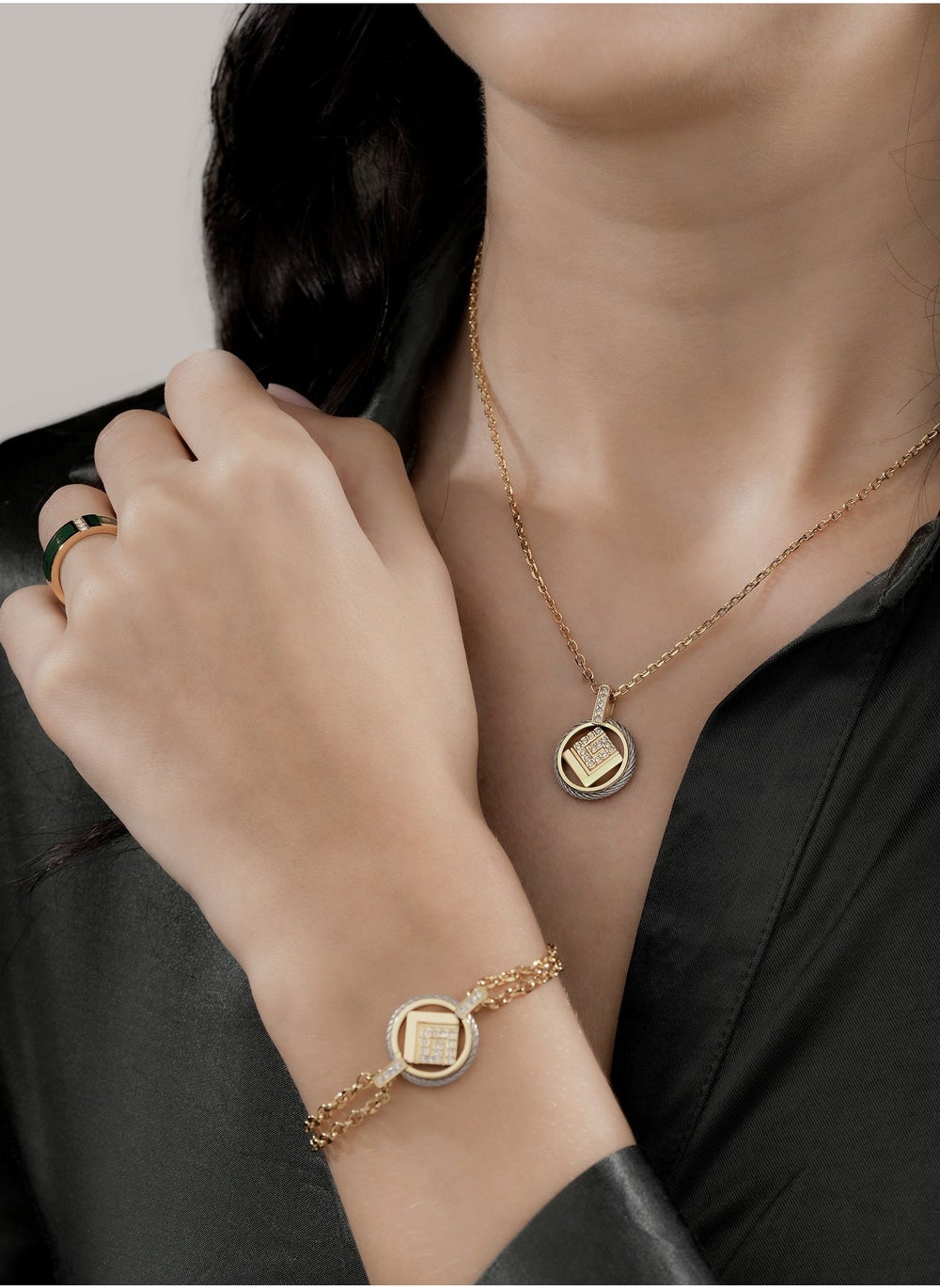 buy-guy-laroche-camille-ambre-small-silver-and-gold-plated-cable-necklace-for-women_ihd