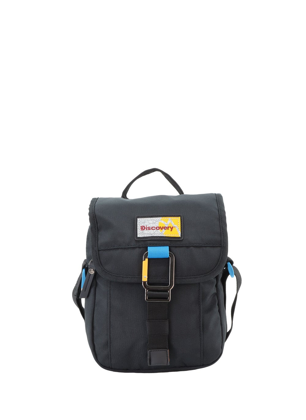 buy-discovery-discovery-icon-flap-over-utility-bag-2-8l-black-zipper-compartment-casual-shoulder-bag-for-men-and-women-removable-shoulder-strap-secure-rfid-pocket_7g8