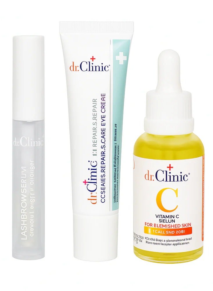 buy-dr-clinic-dr-clinic-nourish-restore-skincare-kit-encapsulated-vitamin-c-serum-30-ml-anti-wrinkle-eye-cream-15ml-lash-brow-serum-6ml-deep-moisturizing-for-blemished-skin-reduces-fine-lines-dark-circles-and-puffiness-longer-thicker-healthier-lashes-brow-for-all-skin-types_7j9