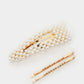 Set Of 3 Embellished Hair Claws - Chic Accessory