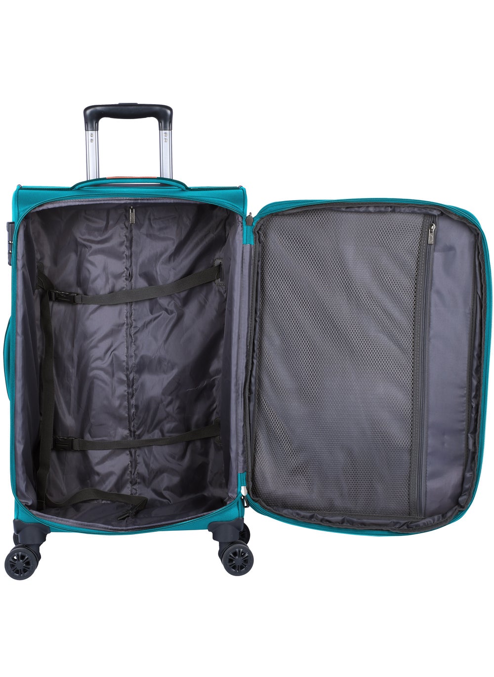 buy-eminent-unisex-soft-travel-bag-cabin-luggage-trolley-polyester-lightweight-expandable-4-double-spinner-wheeled-suitcase-with-3-digit-tsa-lock-e751-green_xcb