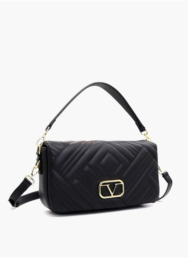buy-v-italia-quilted-crossbody-bag-with-detachable-strap-and-flap-closure_tuz