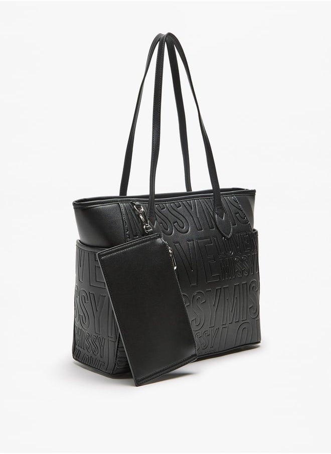 buy-missy-women-missy-slogan-textured-tote-bag-with-zip-closure-and-pouch_8iy