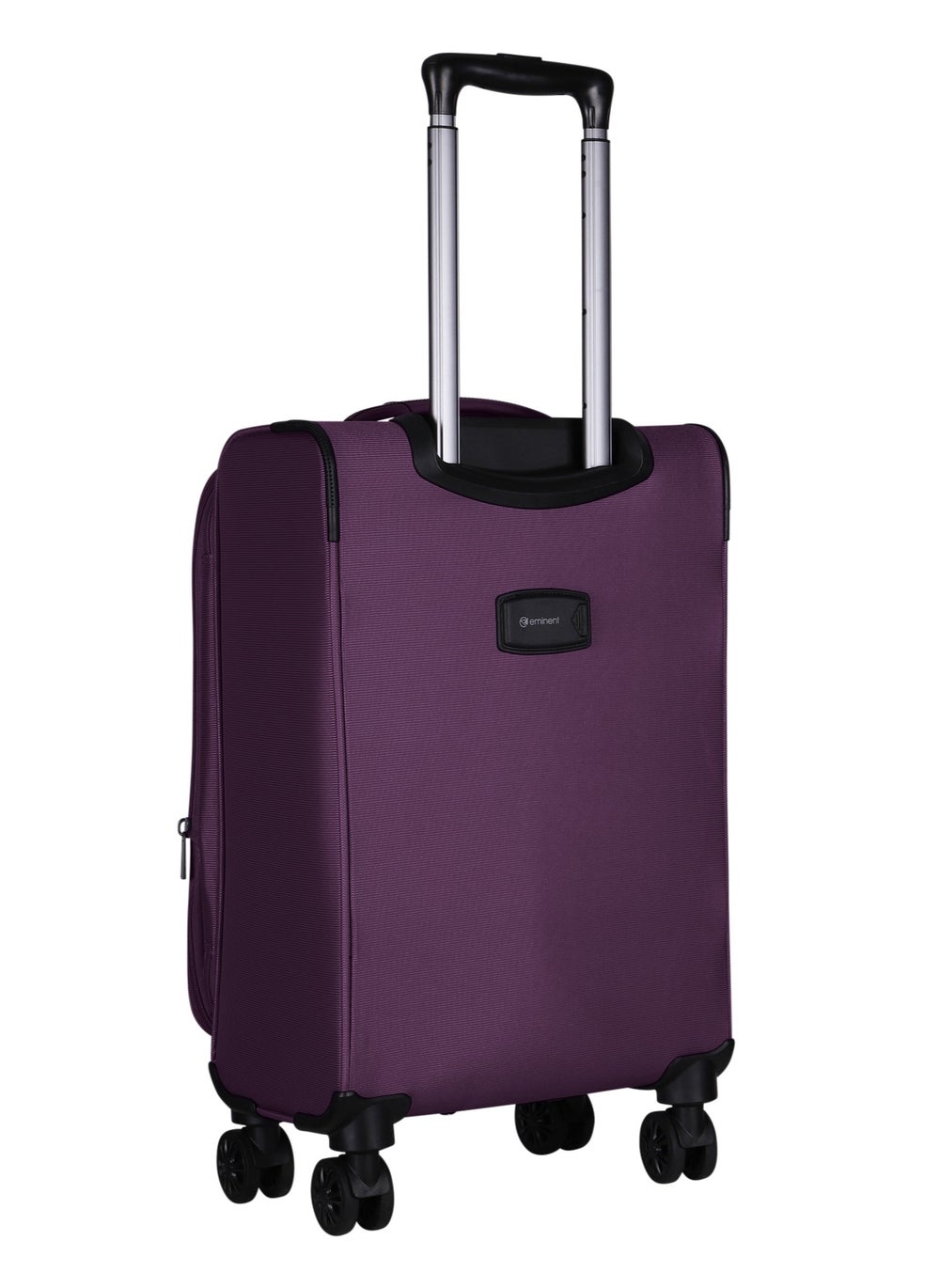 buy-eminent-unisex-soft-travel-bag-cabin-luggage-trolley-polyester-lightweight-expandable-4-double-spinner-wheeled-suitcase-with-3-digit-tsa-lock-e751-purple_fwe