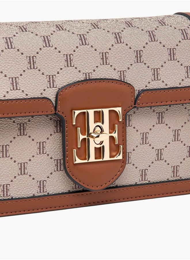 buy-elle-women-monogram-print-crossbody-bag-with-detachable-strap_tr9