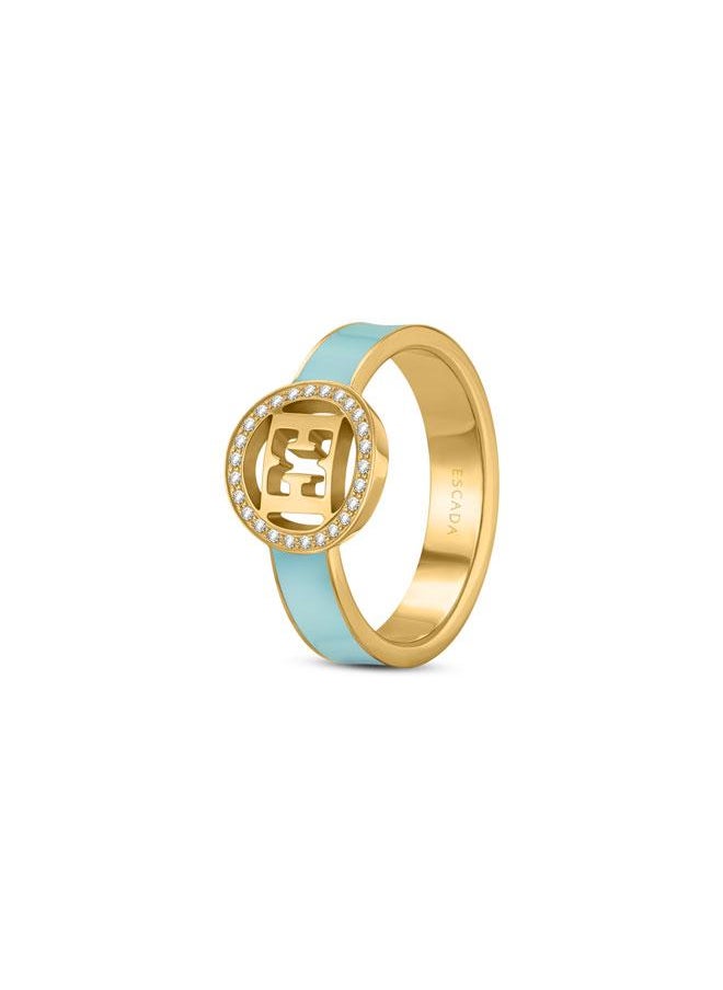 buy-escada-isabella-ion-plated-gold-ring-with-cutout-logo-and-cool-light-blue-enamel-band_jd2
