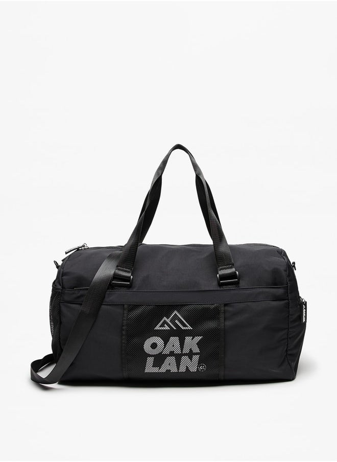 buy-oaklan-by-shoexpress-logo-print-duffel-bag-with-adjustable-strap-and-zip-closure_uad