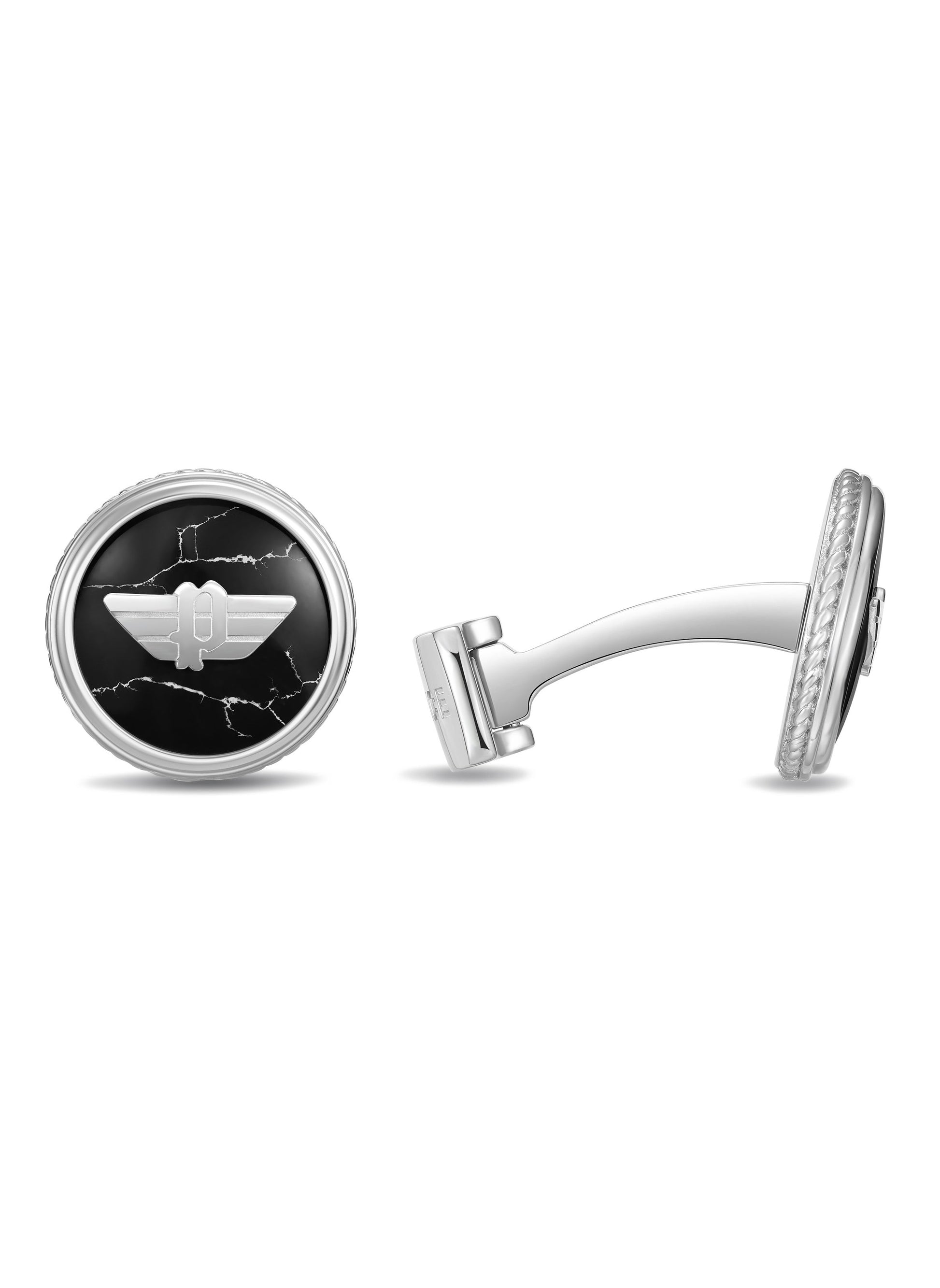 buy-police-treasure-stainless-steel-black-marble-cufflinks-for-men-with-wings-logo_knl