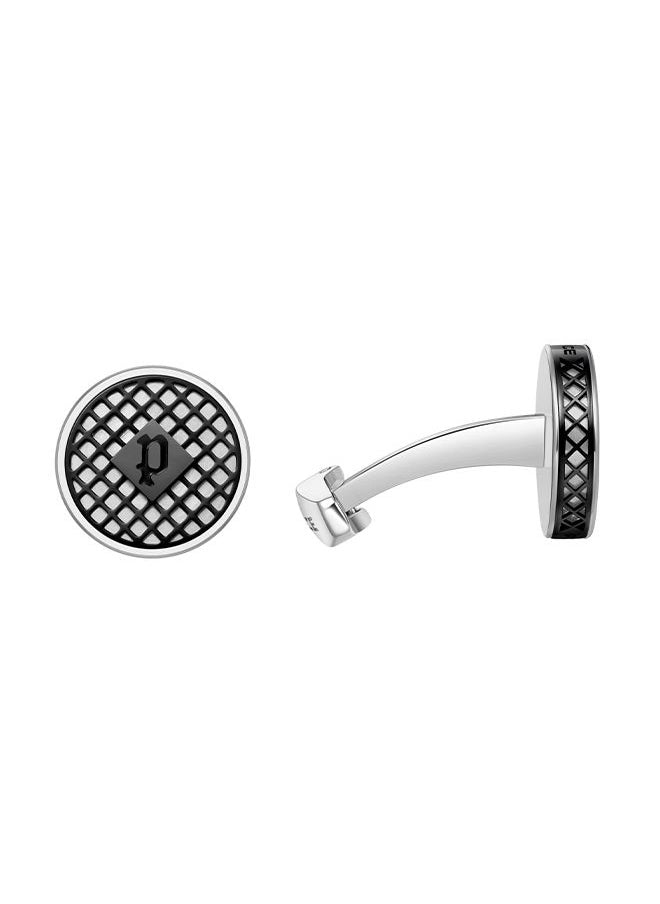 buy-police-net-stainless-steel-and-black-two-tone-gents-cufflinkspeagc0022901_aog