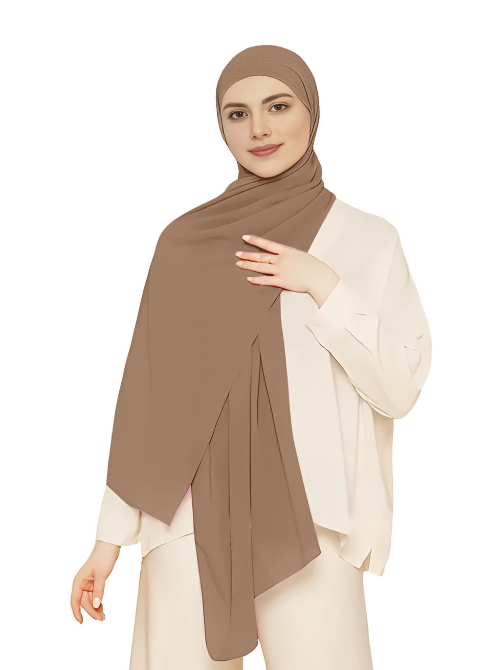 buy-nukhbaa-instant-hijab-wrap-pullover-head-scarf-with-tube-undercap-brown-color-hijab-hc12_3n1