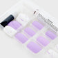 Lilac Marble Square Faux Nail Kit - Pack of 24