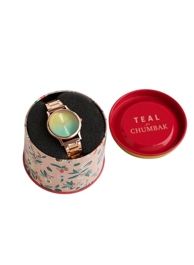 buy-chumbak-teal-by-chumbak-round-dial-analog-watch-for-women-ombre-green-collection-stainless-steel-strap-gifts-for-women-girls-ladies-stylish-fashion-watch-for-casual-work-green_4t2