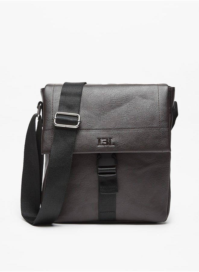 buy-lbl-by-shoexpress-solid-crossbody-bag-with-adjustable-strap-and-buckle-closure_qp4